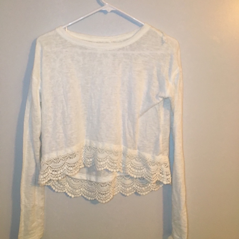 Bethany Mota Cropped Long Sleeve Tee